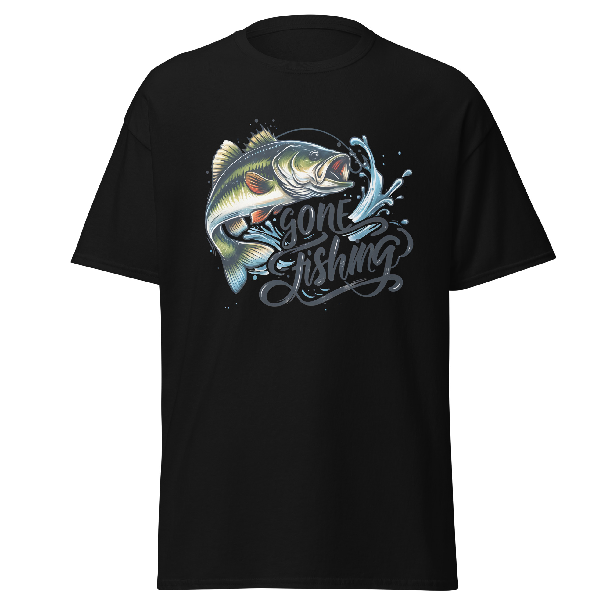 Gone Fishing Shirt – Classic Largemouth Bass Graphic Tee for Men & Women | Printed in USA - Image 2