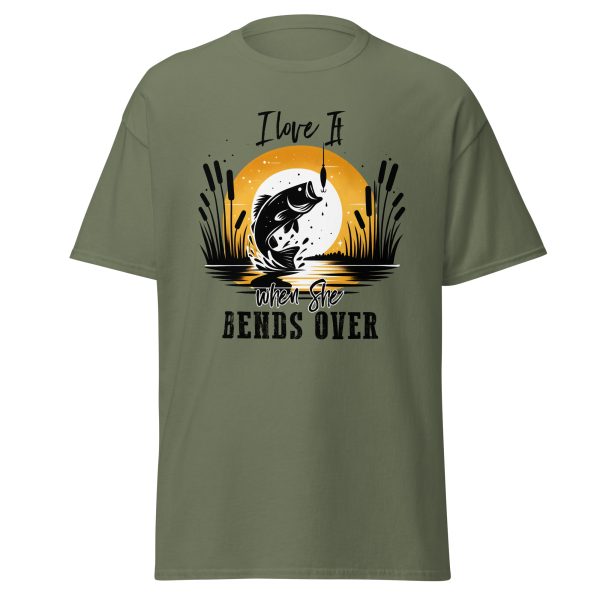 I Love It When She Bends Over Shirt – Funny Fishing Rod Joke Tee | Printed in USA - Image 4